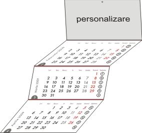 calendar triptic
